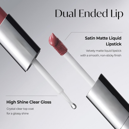 Perfect Twin Lip — Dual-Ended Liquid Lipstick with Velvet Matte Color and Glossy Shine（2）