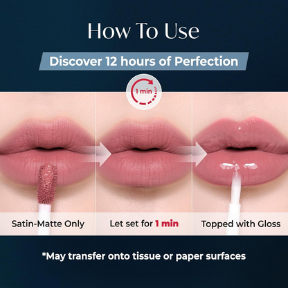 Perfect Twin Lip — Dual-Ended Liquid Lipstick with Velvet Matte Color and Glossy Shine（2）