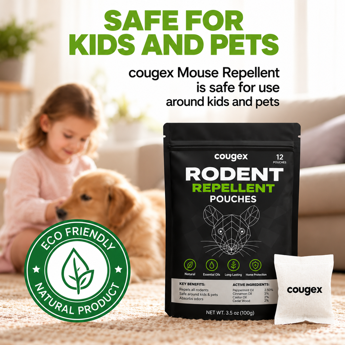 COUGEX® Natural Rodent Repellent Pouches